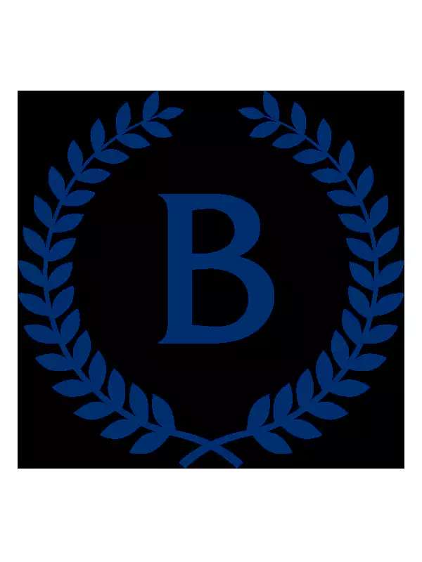 Barnard College logo with "B" inside a circle of laurel leaves